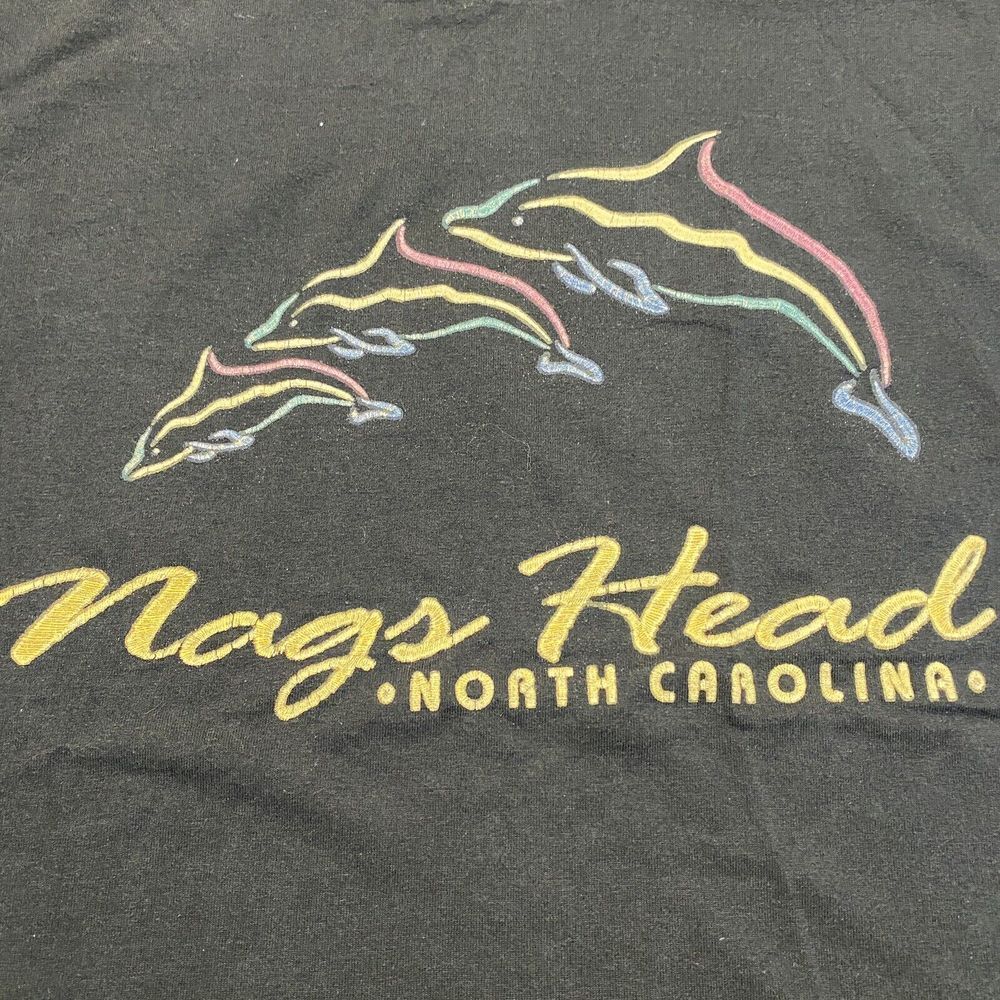 VTG Nature Shirt Adult Large Single Stitch Dolphins Nags Head North Carolina Men - Picture 2 of 10